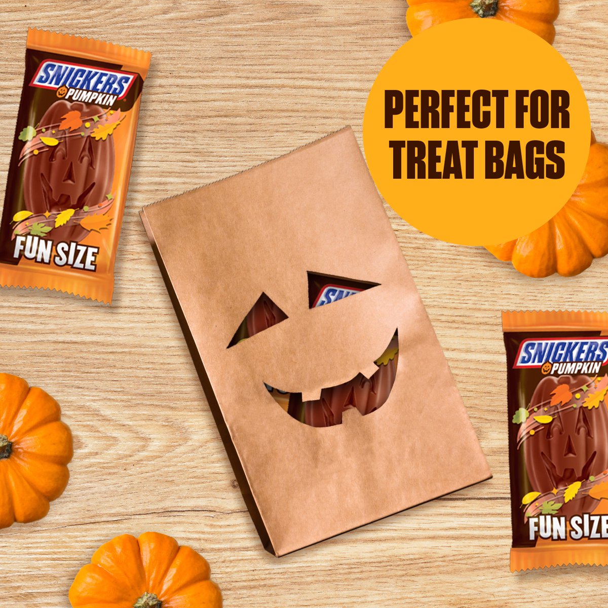 미국직구 Snickers Pumpkins Fun 초콜릿 156g 2팩 / Snickers Pumpkins Fun Size Chocolate Halloween Ca 2