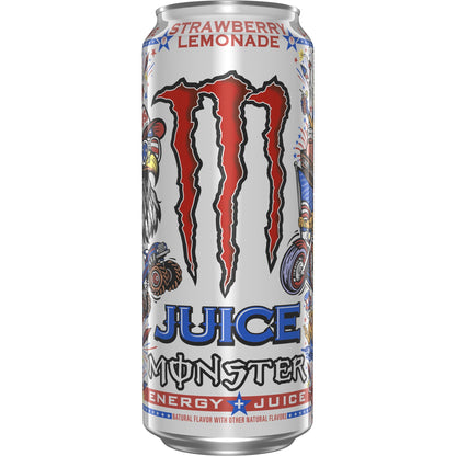 미국직구 몬스터 Energy Juice Monster Strawberry Lemonade Energy Drink, 16 fl oz Cans