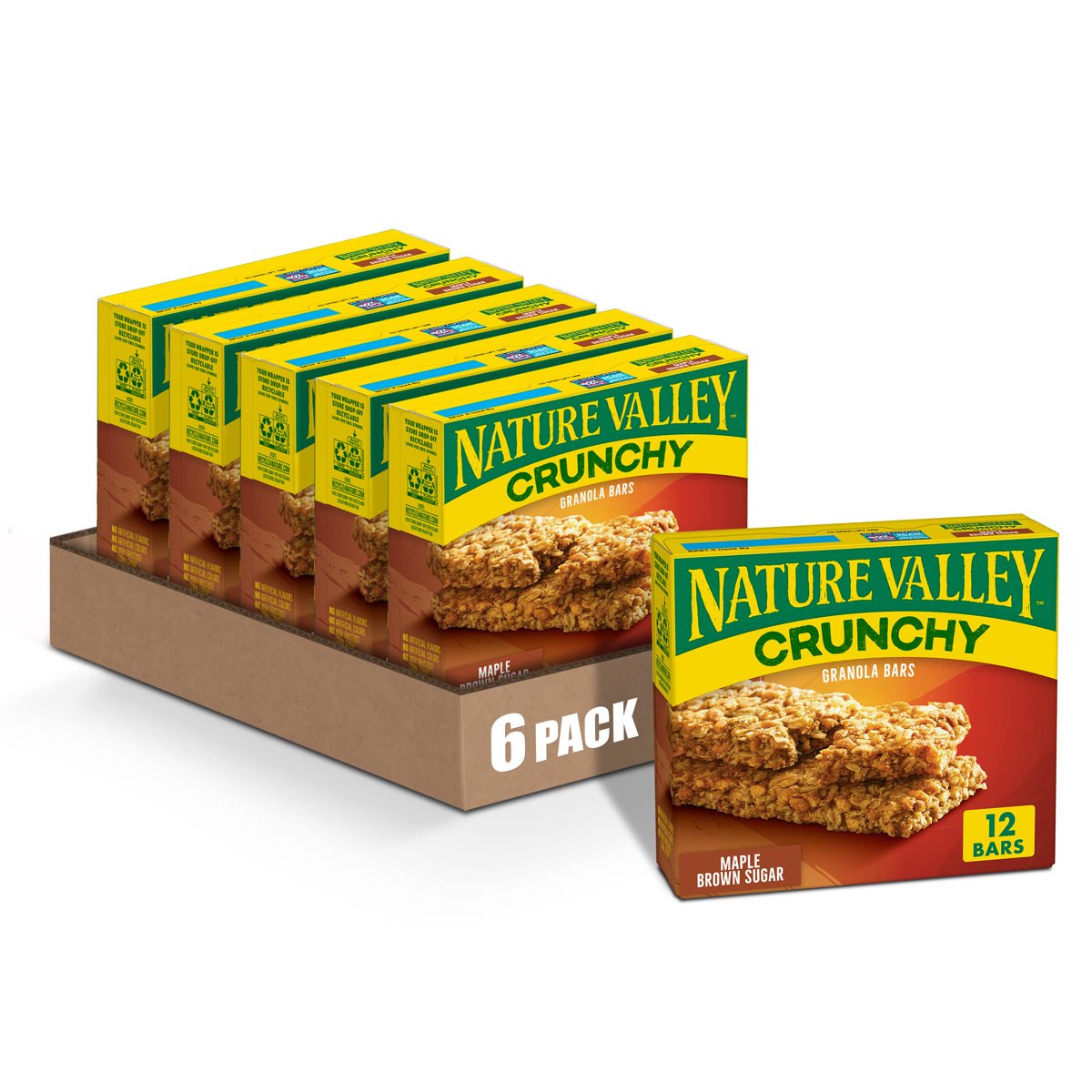 미국직구 2x Nature Valley 340g 6팩 / 2x | Nature Valley Crunchy Granola Bars, Maple Brown Sugar 2