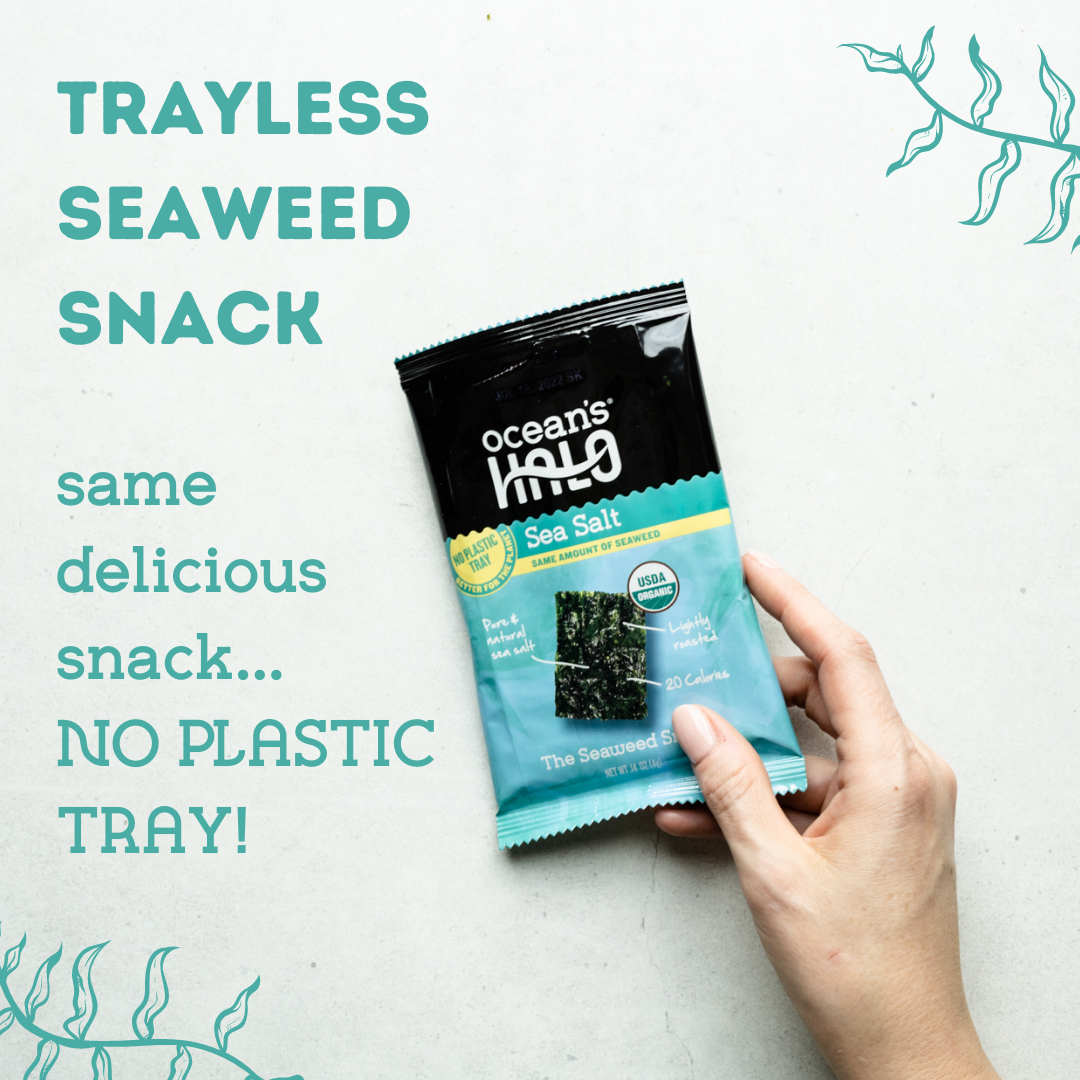 미국직구 Ocean's Halo 4g / Ocean's Halo, Organic Trayless Seaweed Snack, Sea Salt, Vegan, No P 3