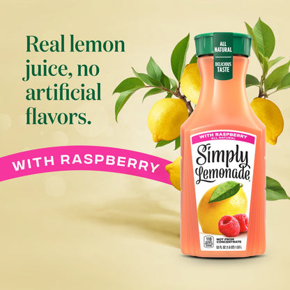 미국직구 심플리 Lemonade with Raspberry Bottle, 52 fl oz