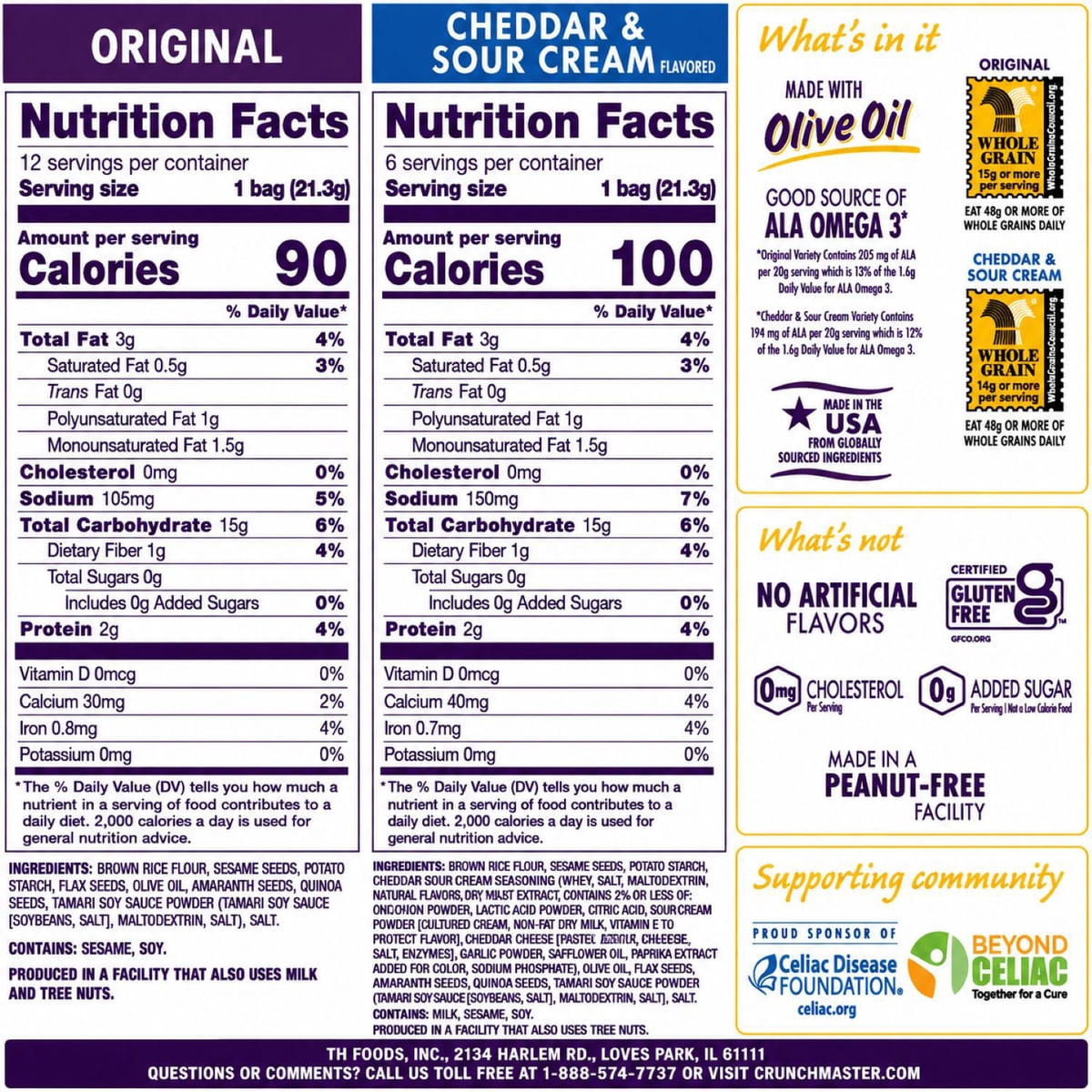 미국직구 Crunchmaster Crackers 과자 21g / Crunchmaster Crackers Variety Snack Pack, 21g,, 18 pk. 2