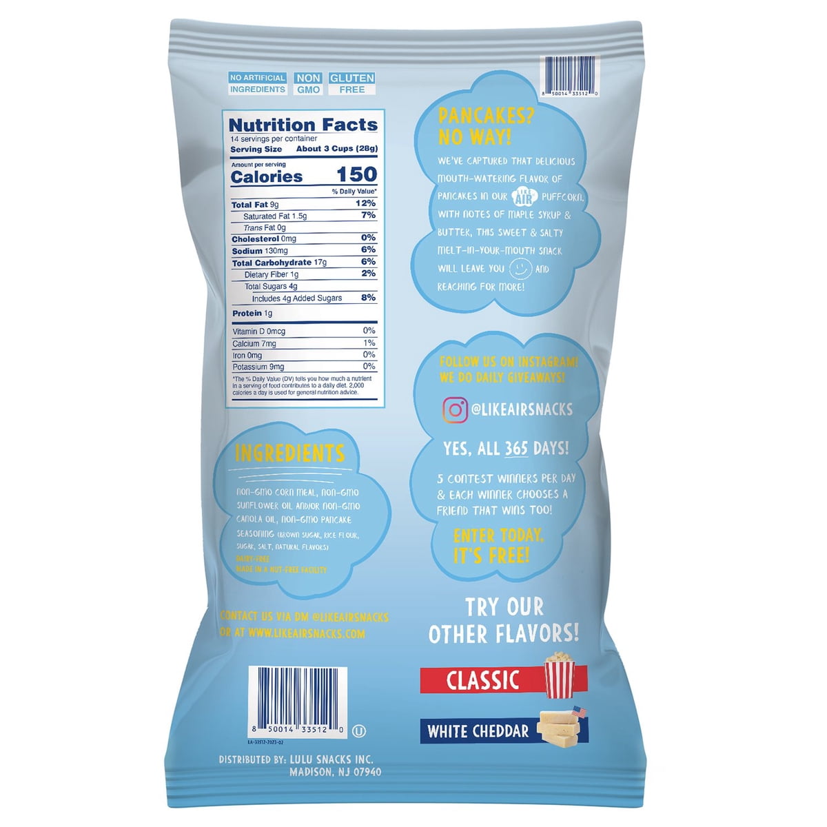 미국직구 Like Air Pancake 397g / Like Air Pancake Puffcorn 397g 2