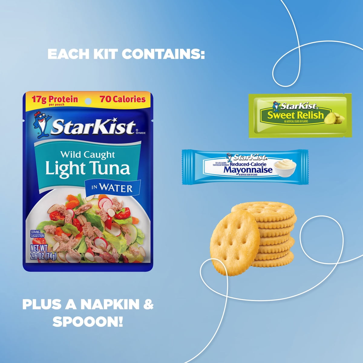 미국직구 Starkist Chunk Light 116g 5팩 / Starkist Chunk Light Tuna In Water Lunch To-Go, 116g,  6
