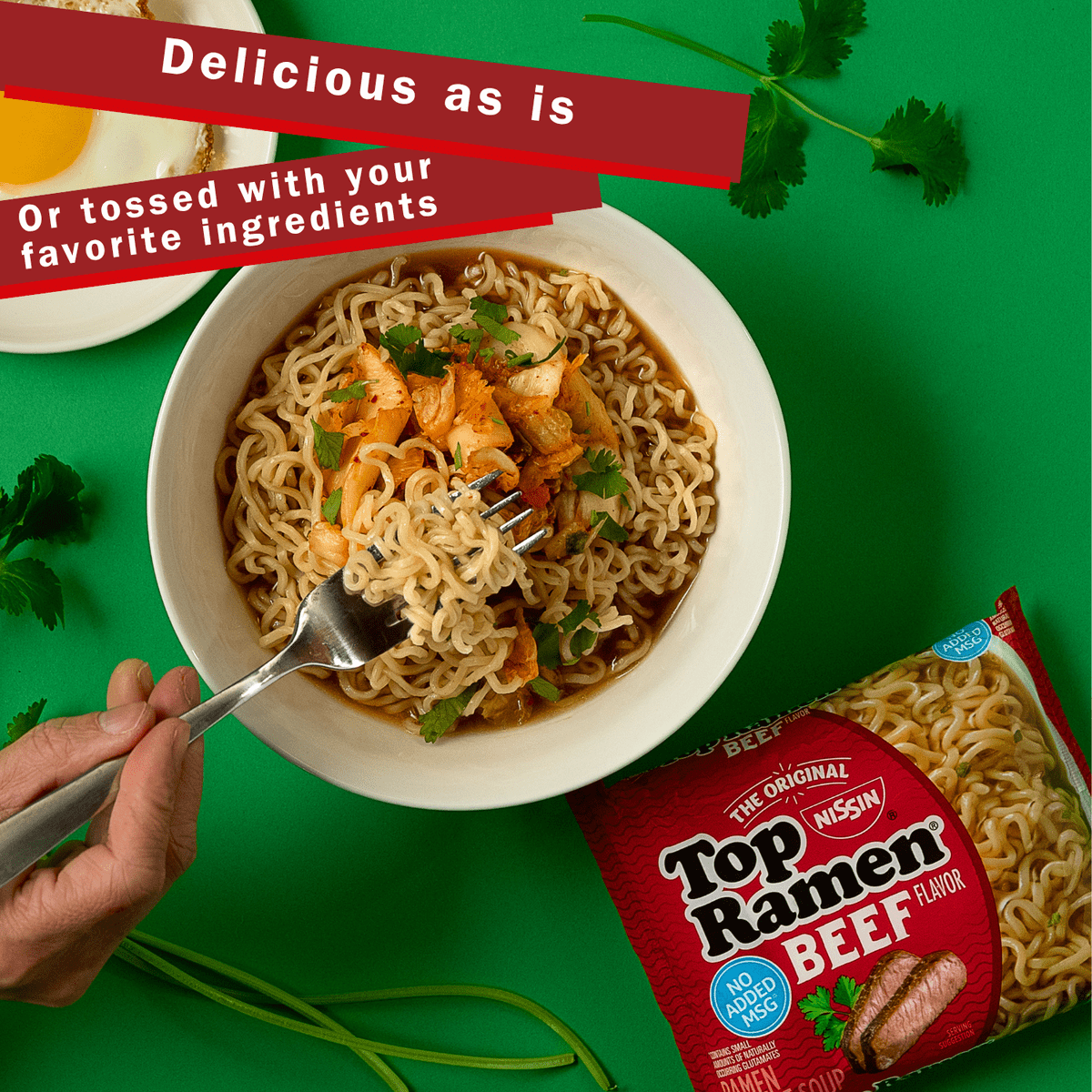미국직구 Nissin Foods Top 85g 2팩 / Nissin Foods Top Ramen Instant Ramen Noodle Soup, Beef Flav 2