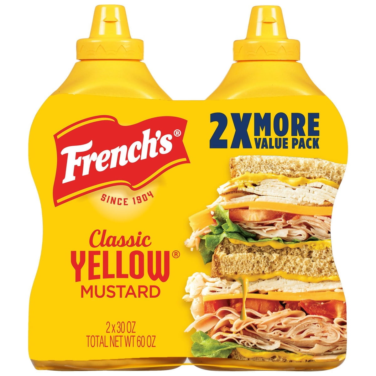 미국직구 French s 100 850g / French s 100 Natural Classic Yellow Mustard 850g 2 pk 1
