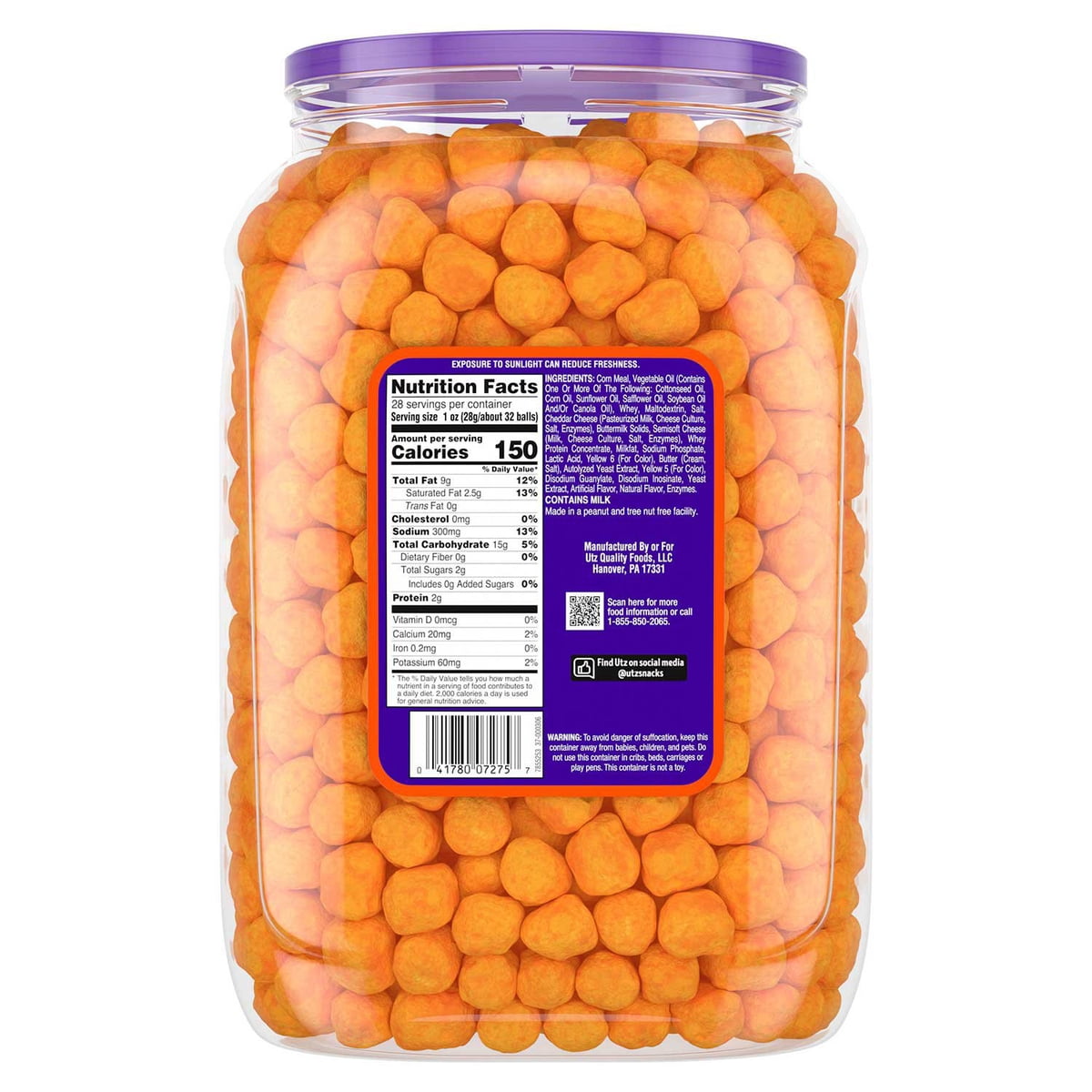 미국직구 Utz Cheeseball Barrel 794g / Utz Cheeseball Barrel, 794g 4