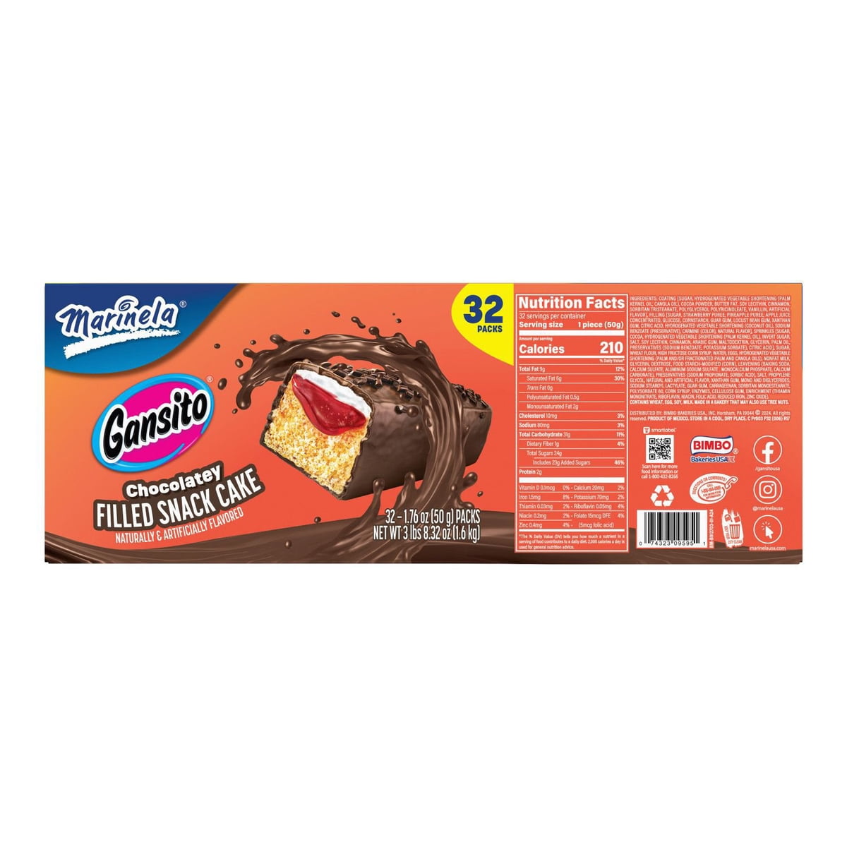 미국직구 Marinela Gansito Snack 50g / Marinela Gansito Snack Cakes, 50g, 32 pk. 5