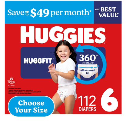 미국직구 하기스 리틀무버스 허그핏 360 기저귀 / Huggies Little Movers HuggFit 360 Diapers