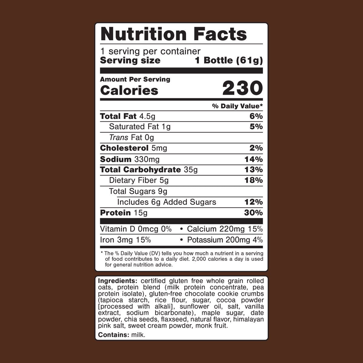 미국직구 Oats Overnight 과자 62g / Oats Overnight Cookies & Cream Protein Overnight Oatmeal Shak 5