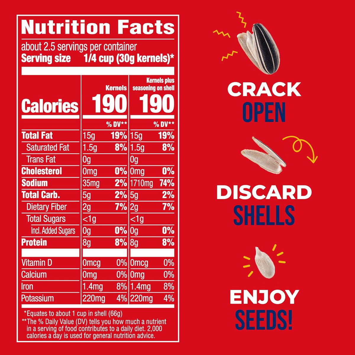 미국직구 2 Pack BIGS 152g 2팩 / 2 Pack | BIGS Original Salted and Roasted Sunflower Seeds, 12 B 5