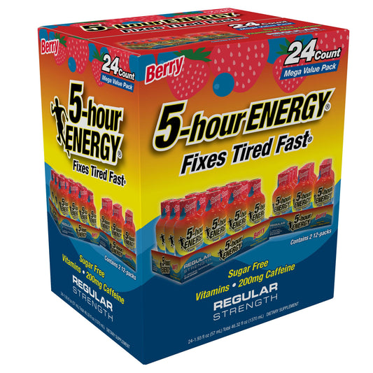 미국직구 5-hour Energy Shot 57ml / 5-hour Energy Shot, Regular Strength, Berry, 57ml, 24 Count 1