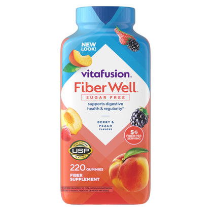 미국직구 식이섬유 vitafusion Fiber Well 5 g Sugar Free Fiber, 220 Gummies