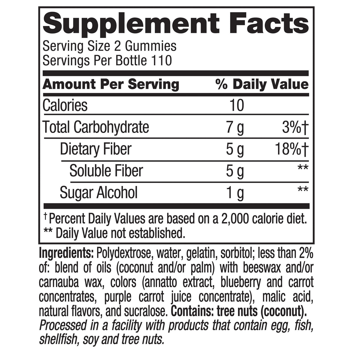 미국직구 식이섬유 vitafusion Fiber Well 5 g Sugar Free Fiber, 220 Gummies