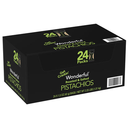 미국직구 Wonderful Pistachios, Roasted & Salted, In-Shell, 1.5 oz, 24 ct