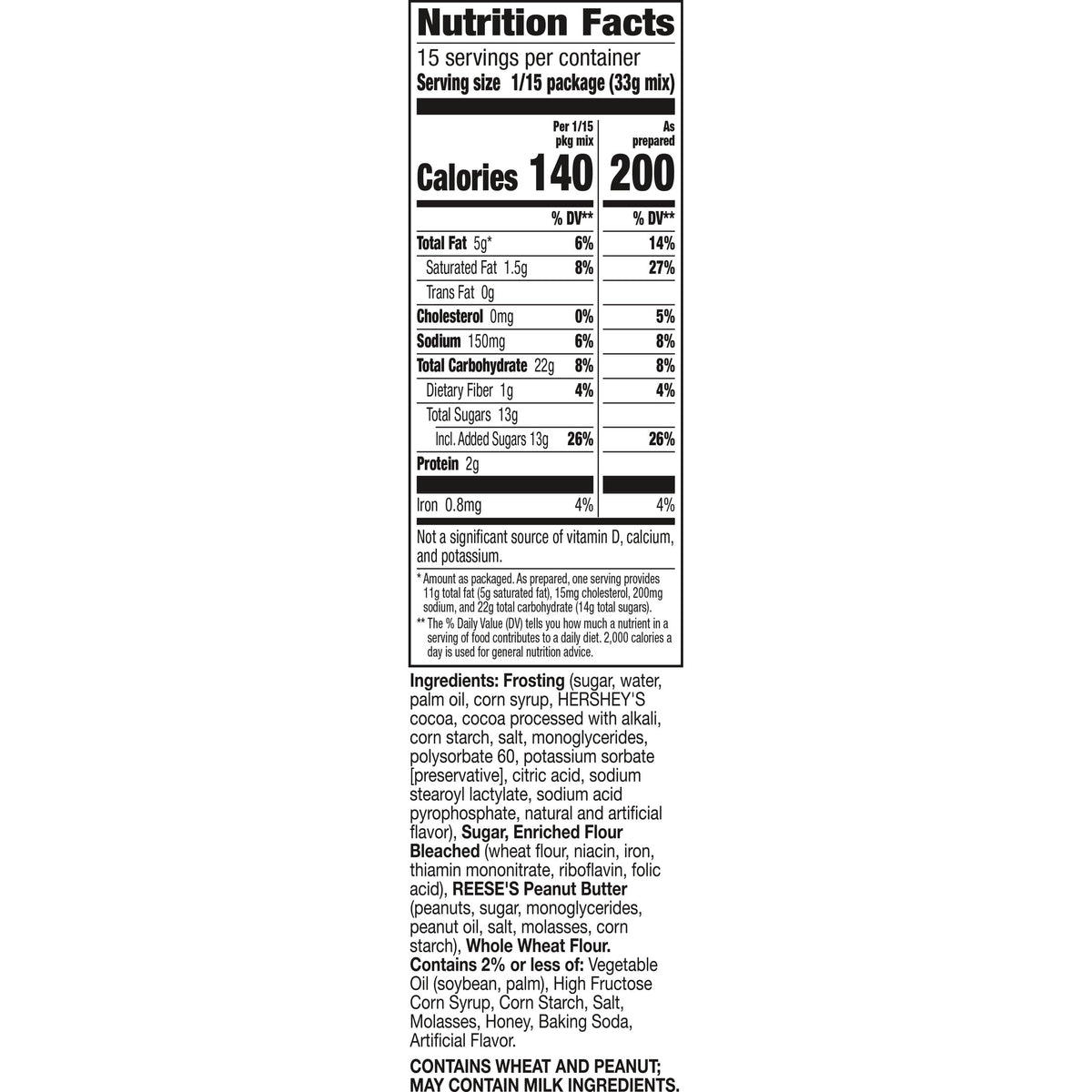 미국직구 베티크로커 REESE'S Peanut Butter No Bake Bars Mix With HERSHEY’S Frosting, 17.3 oz
