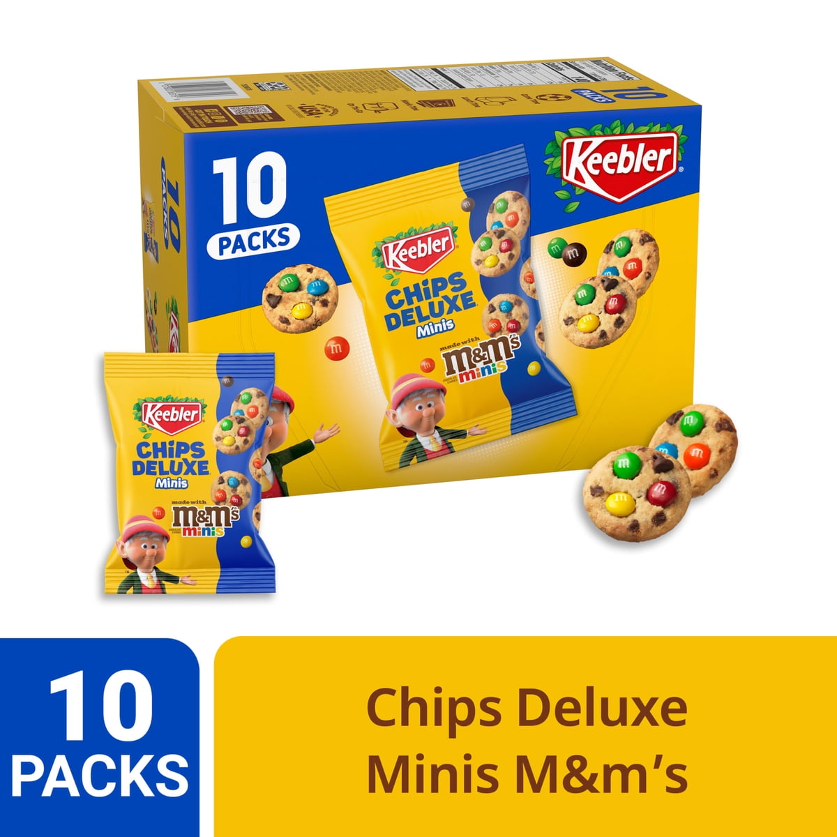 미국직구 초콜릿 28g 4팩 / (4 pack) Keebler Chips Deluxe Minis Made with M&Ms, Chocolate Chip Coo 2