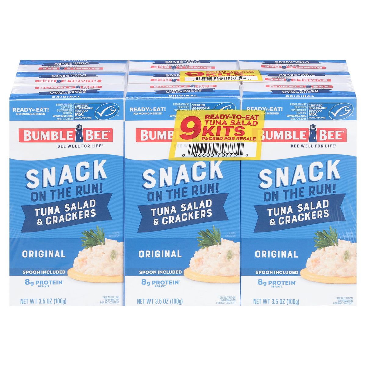 미국직구 Bumble Bee Tuna Salad with Crackers, Original, 3.5 oz, 9 ct