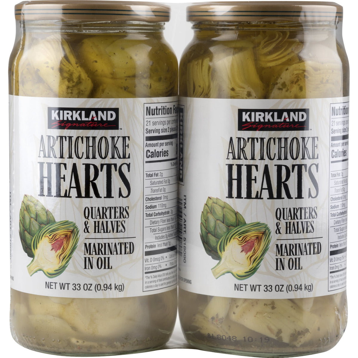 미국직구 Kirkland Signature Artichoke Hearts, 33 oz, 2 ct