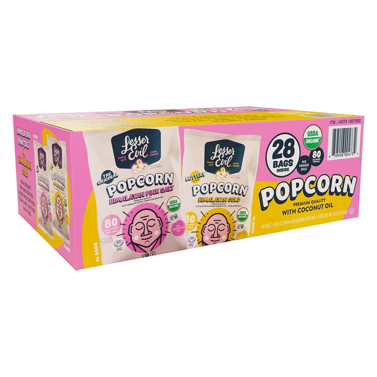 미국직구 Lesser Evil 18g / Lesser Evil Premium Popcorn Variety Pack, 18g, 28 pk. 2