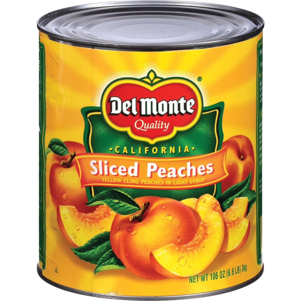미국직구 Del Monte Sliced Yellow Cling Peaches in Light Syrup, #10 can, 106 oz