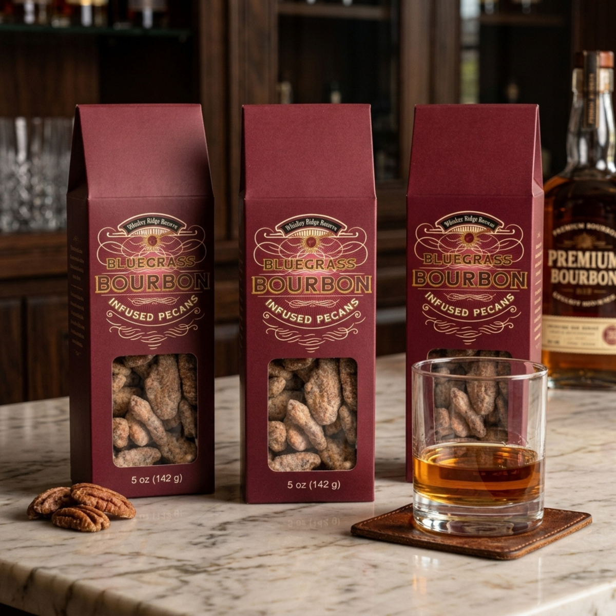 미국직구 DM Snacks Bluegrass 견과 142g 3팩 / DM Snacks Bluegrass Original Bourbon Pecans 142g Box 4