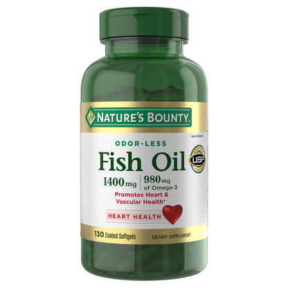 미국직구 네이처스바운티 오메가3 Nature's Bounty Fish Oil 1400 mg, 130 Coated Softgels