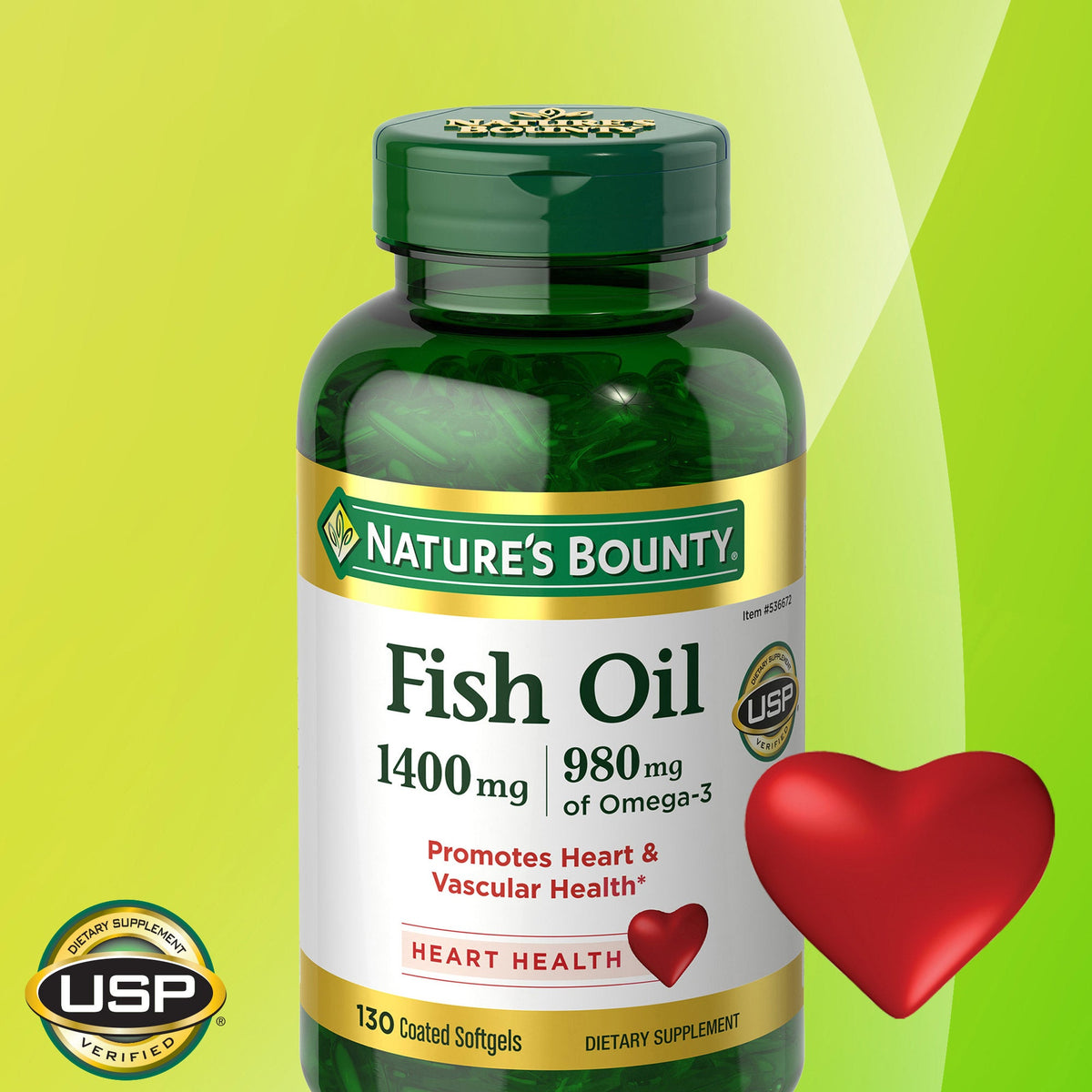 미국직구 네이처스바운티 오메가3 Nature's Bounty Fish Oil 1400 mg, 130 Coated Softgels