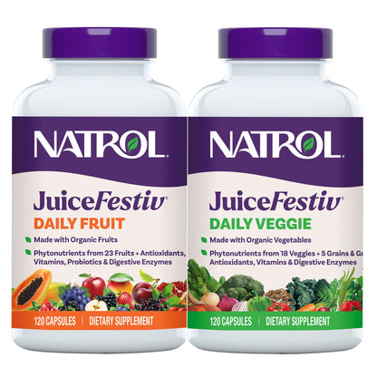 미국직구 나트롤 영양제 Natrol JuiceFestiv Daily Fruit & Veggie, 240 Capsules