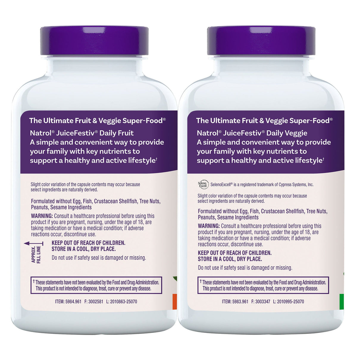미국직구 나트롤 영양제 Natrol JuiceFestiv Daily Fruit & Veggie, 240 Capsules