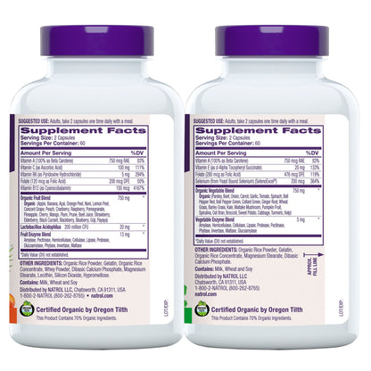 미국직구 나트롤 영양제 Natrol JuiceFestiv Daily Fruit & Veggie, 240 Capsules