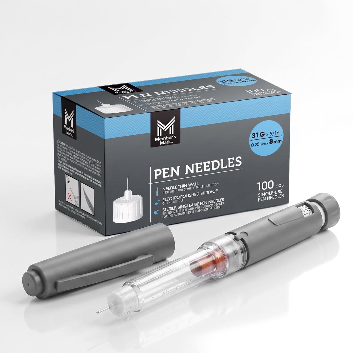 미국직구 멤버스마크 100팩 / Member's Mark Pen Needles 31G x 8mm, 100 ct. 3