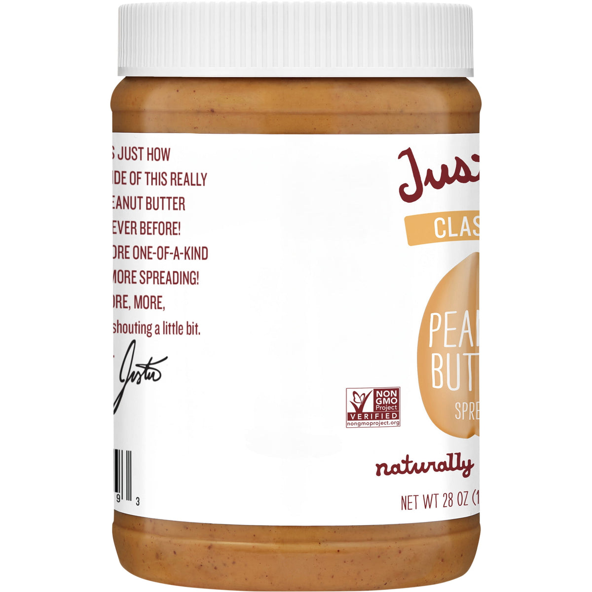 미국직구 저스틴스 Classic Creamy Peanut Butter Spread, 28 oz Jar