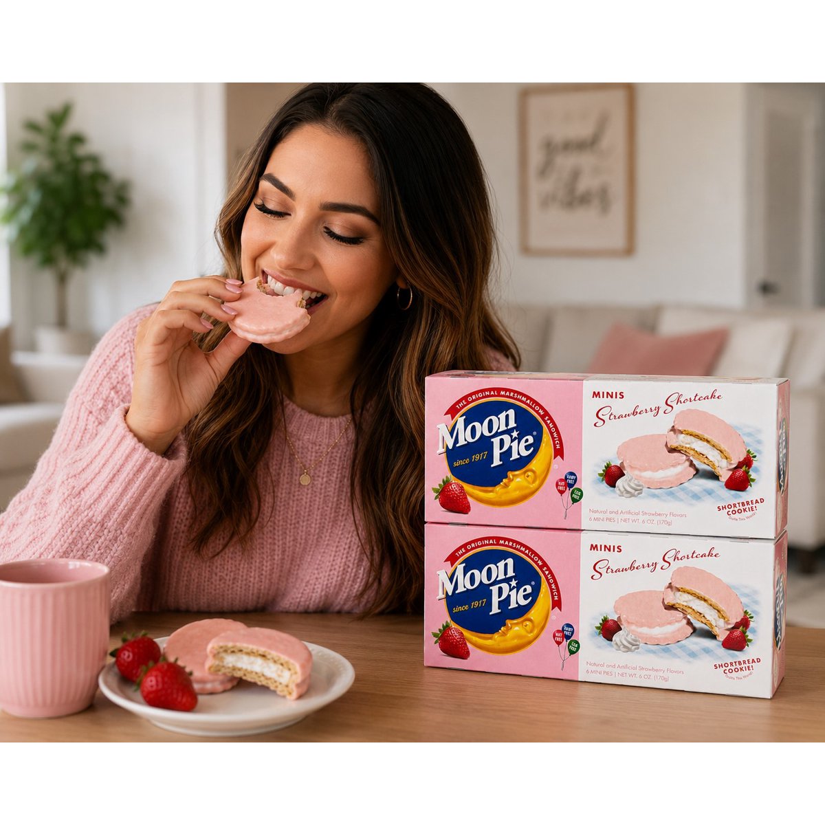 미국직구 MoonPie Minis Strawberry 과자 170g 2팩 / MoonPie Minis Strawberry Shortcake Marshmallow  2