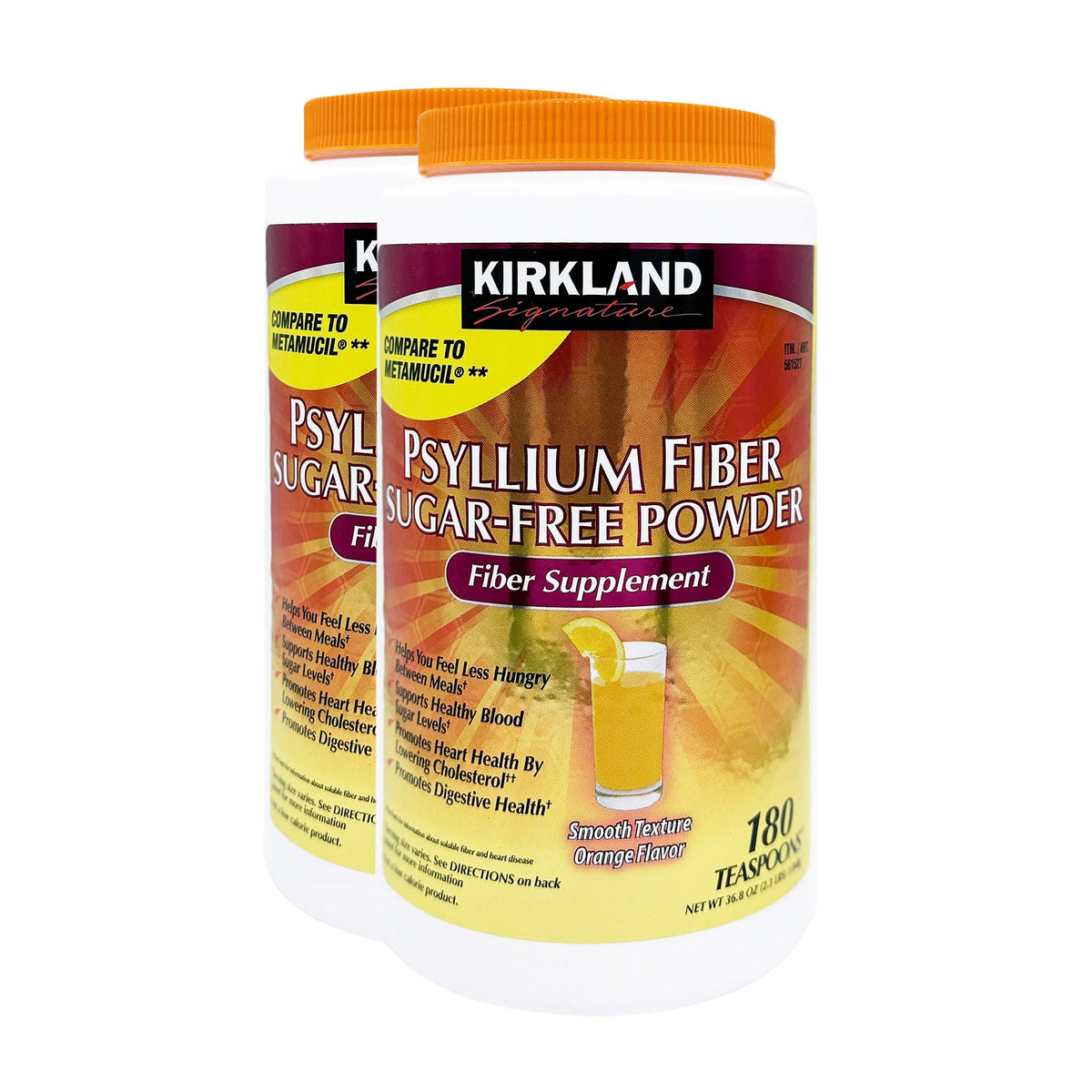 미국직구 커클랜드 식이섬유 Kirkland Signature Psyllium Fiber Sugar-Free Powder, 2x180 Teaspoons