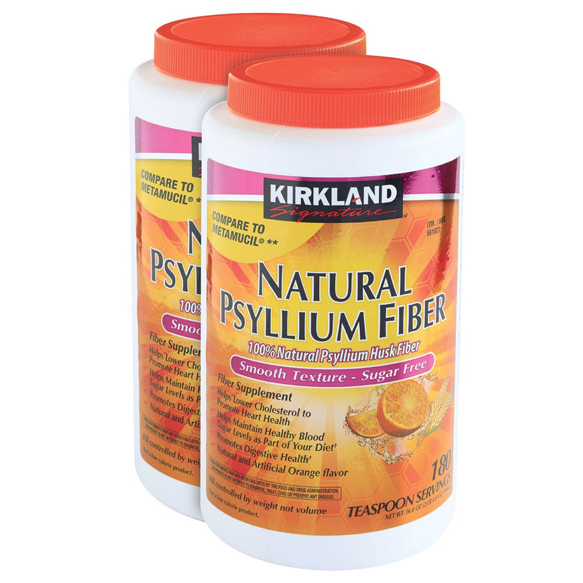 미국직구 커클랜드 식이섬유 Kirkland Signature Psyllium Fiber Sugar-Free Powder, 2x180 Teaspoons