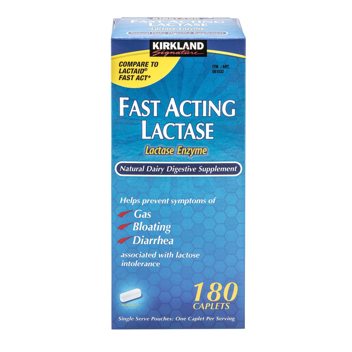 미국직구 커클랜드 생활건강 Kirkland Signature Fast Acting Lactase, 180 Caplets