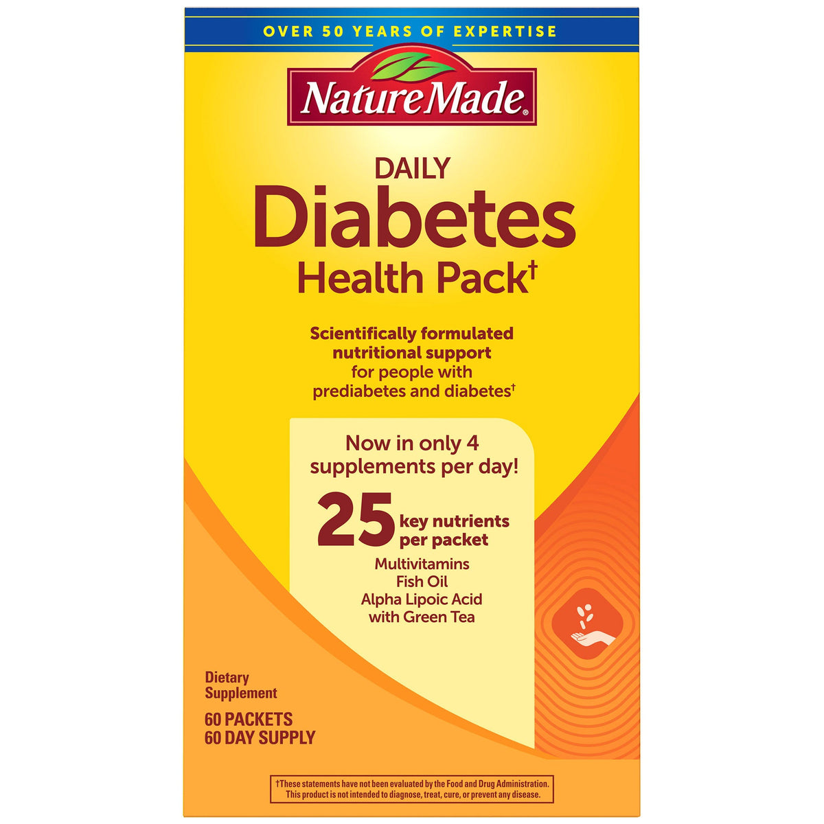 미국직구 네이처메이드 영양제 Nature Made Diabetes Health Pack, 60 Packets