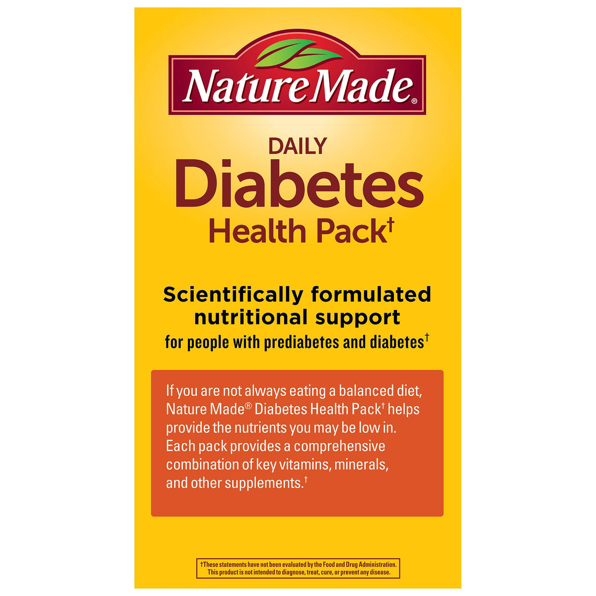 미국직구 네이처메이드 영양제 Nature Made Diabetes Health Pack, 60 Packets