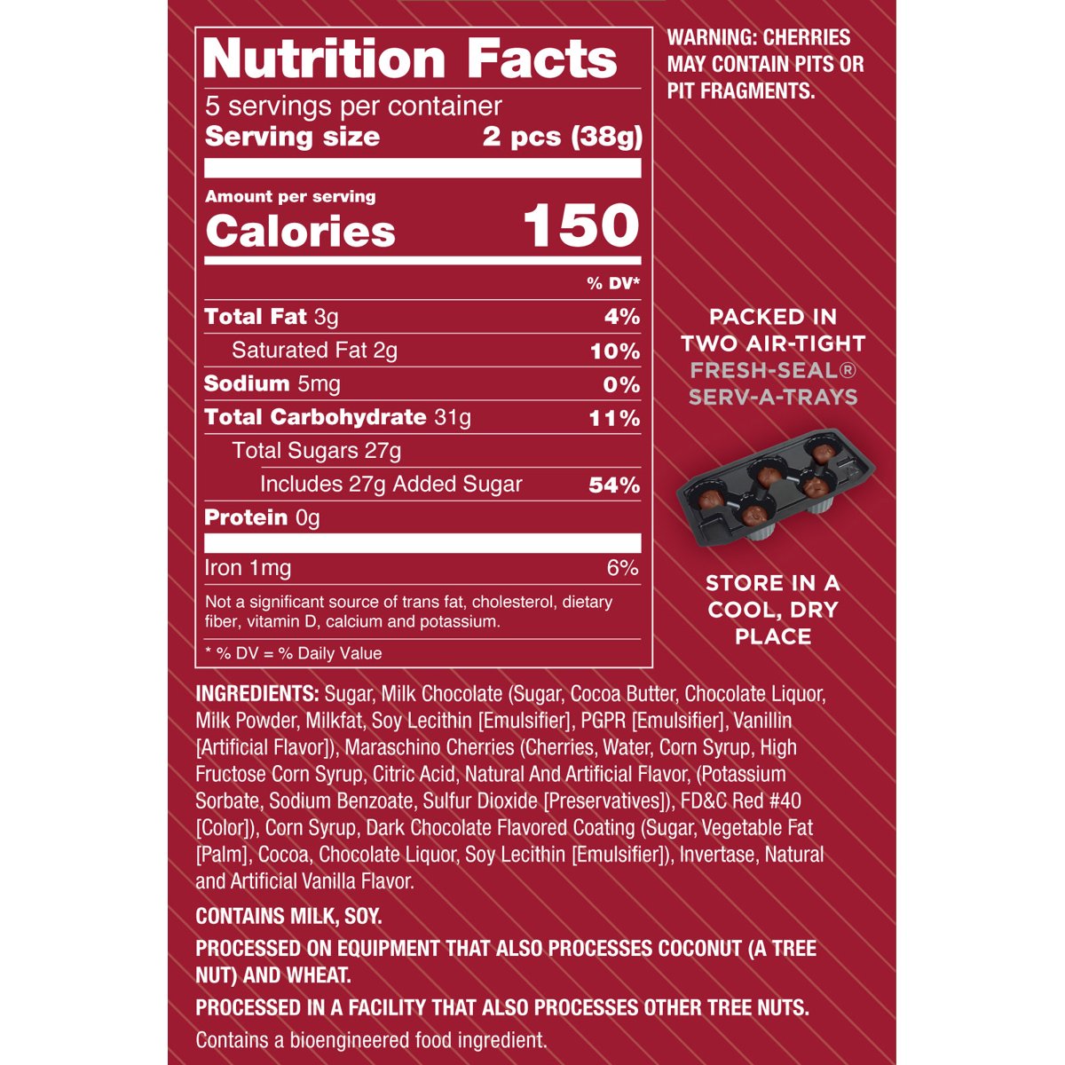 미국직구 Queen Anne 초콜릿 187g 2팩 / Queen Anne Milk Chocolate Cordial Cherries, 187g Box, 10 Pie 3