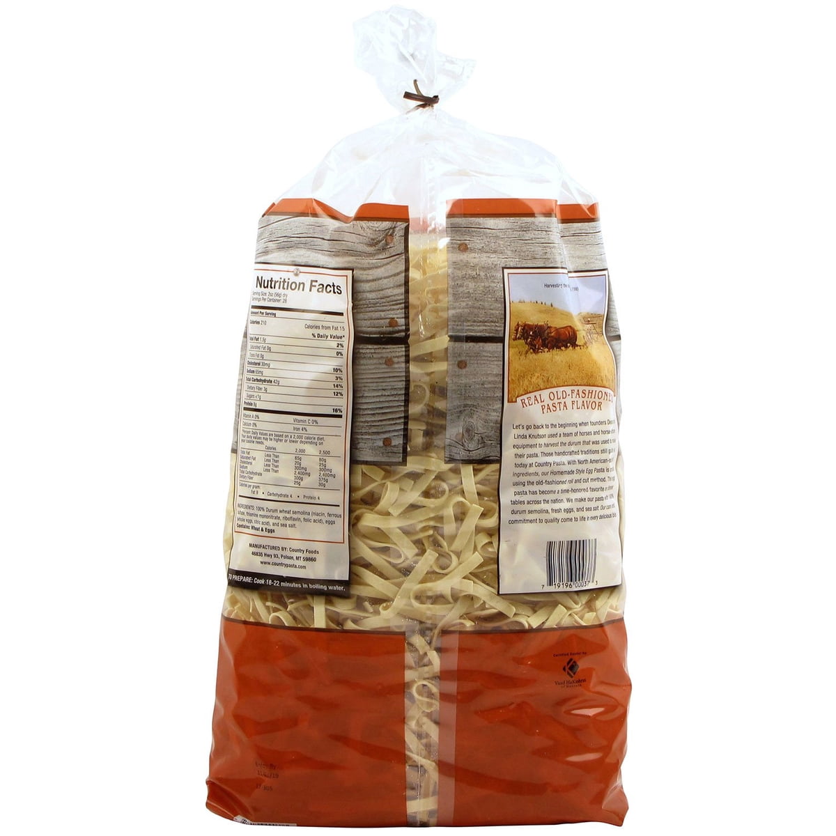 미국직구 Country Pasta Homemade 1.6kg / Country Pasta Homemade Style Egg Pasta 1.6kg 2