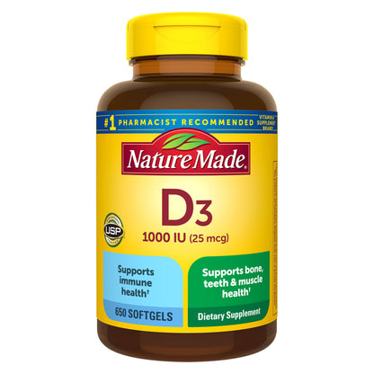 미국직구 네이처메이드 비타민D Nature Made Vitamin D3 25 mcg., 650 Softgels
