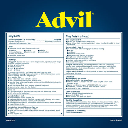 미국직구 애드빌 상비약 Advil Ibuprofen 200 mg., Pain Reliever/Fever Reducer, 360 Tablets