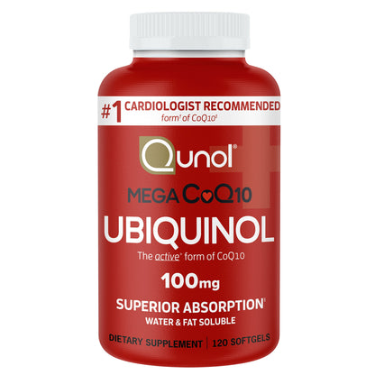 미국직구 큐놀 코큐텐 Qunol Mega CoQ10 Ubiquinol 100 mg., 120 Softgels