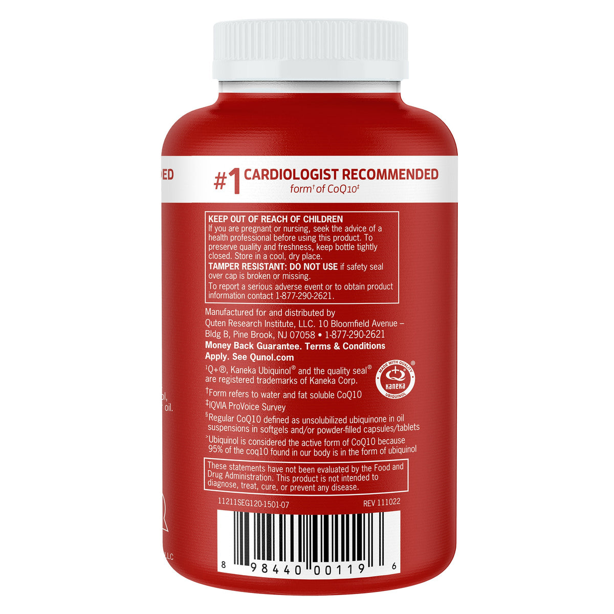 미국직구 큐놀 코큐텐 Qunol Mega CoQ10 Ubiquinol 100 mg., 120 Softgels