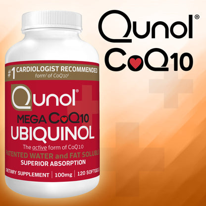 미국직구 큐놀 코큐텐 Qunol Mega CoQ10 Ubiquinol 100 mg., 120 Softgels