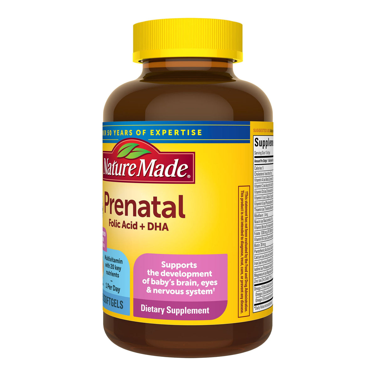미국직구 네이처메이드 영양제 Nature Made Prenatal Folic Acid + DHA, 150 Softgels