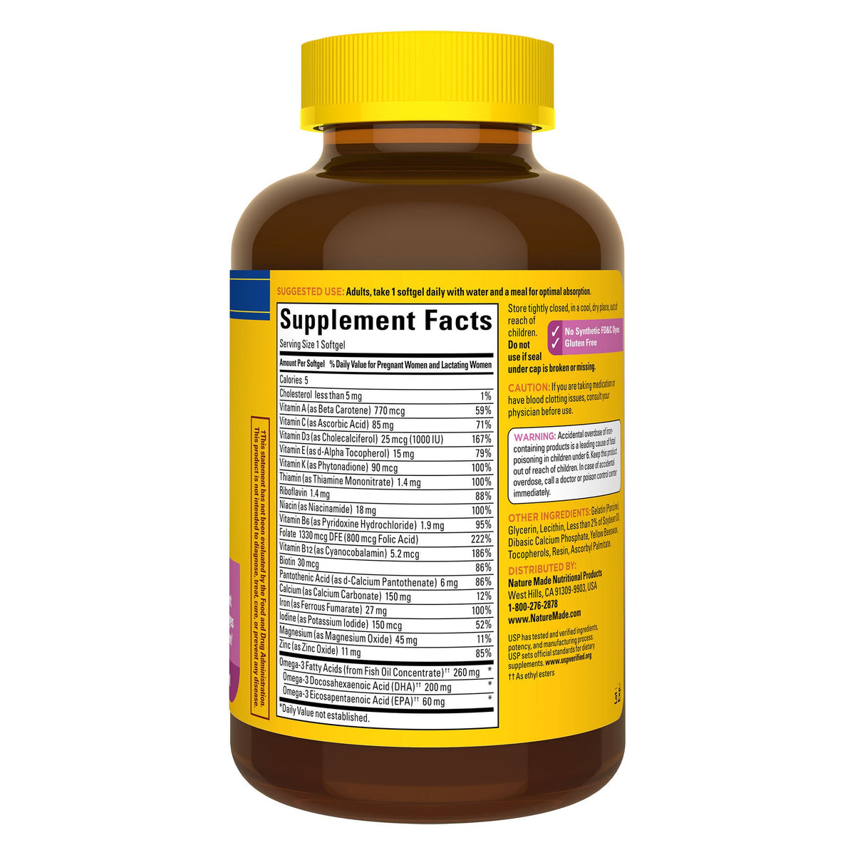 미국직구 네이처메이드 영양제 Nature Made Prenatal Folic Acid + DHA, 150 Softgels