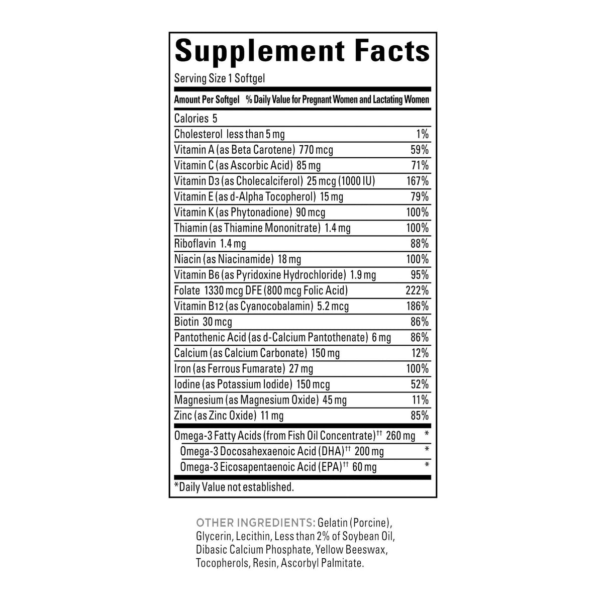 미국직구 네이처메이드 영양제 Nature Made Prenatal Folic Acid + DHA, 150 Softgels