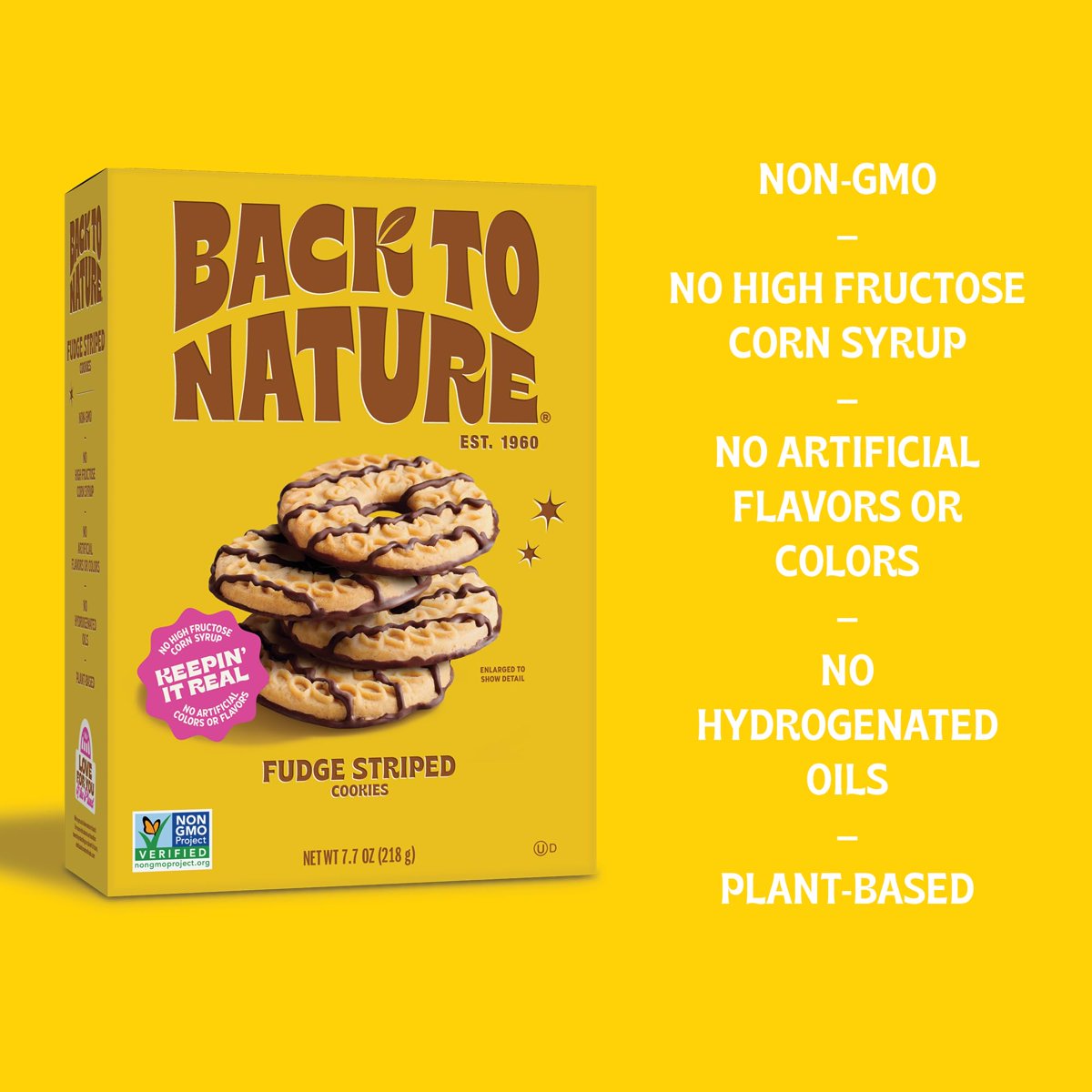 미국직구 3x Back To 과자 / 3x | Back To Nature - Fudge Striped Cookies - Made With Ingredients L 5